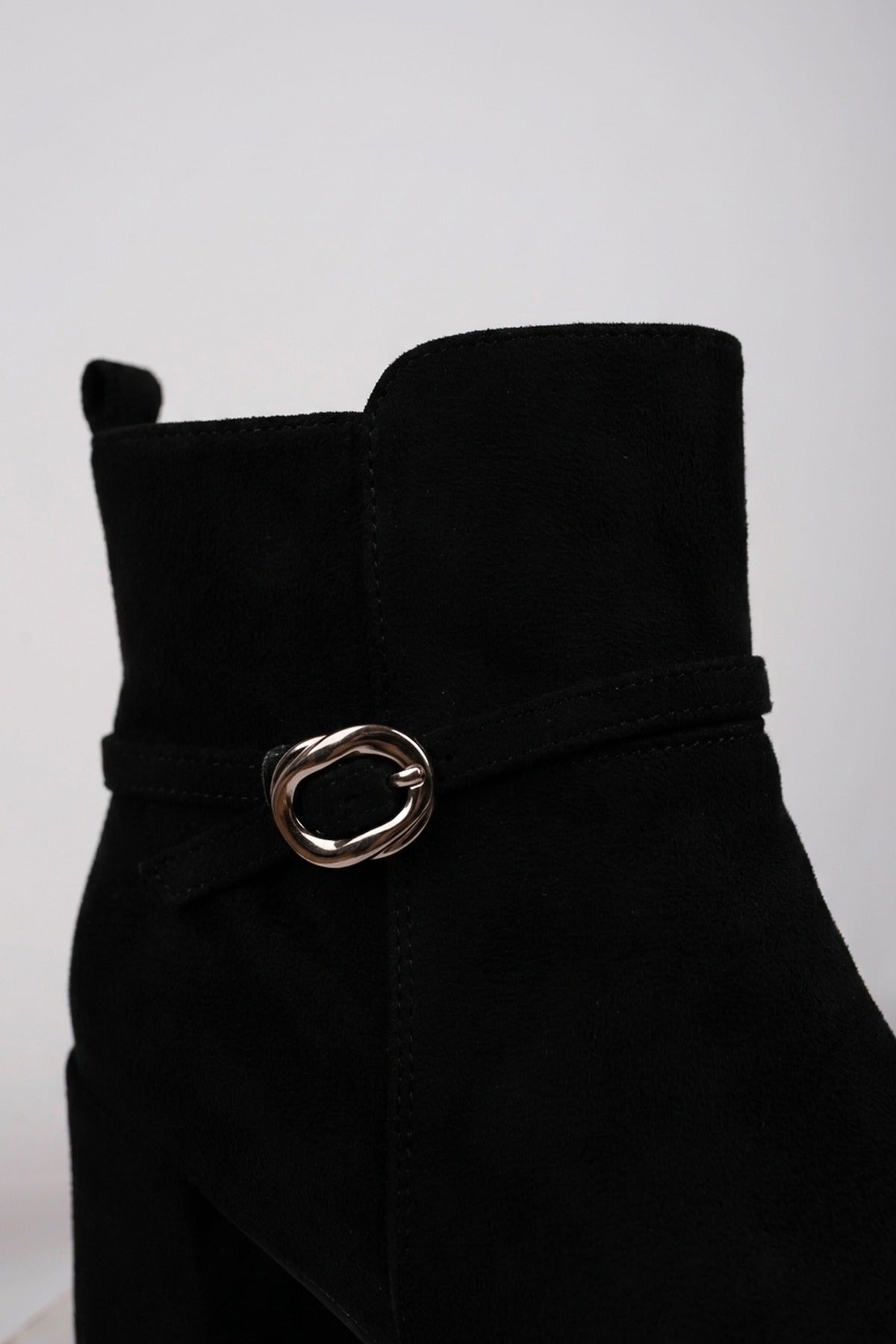 Henrietta Faux Suede Ankle Boots - Black