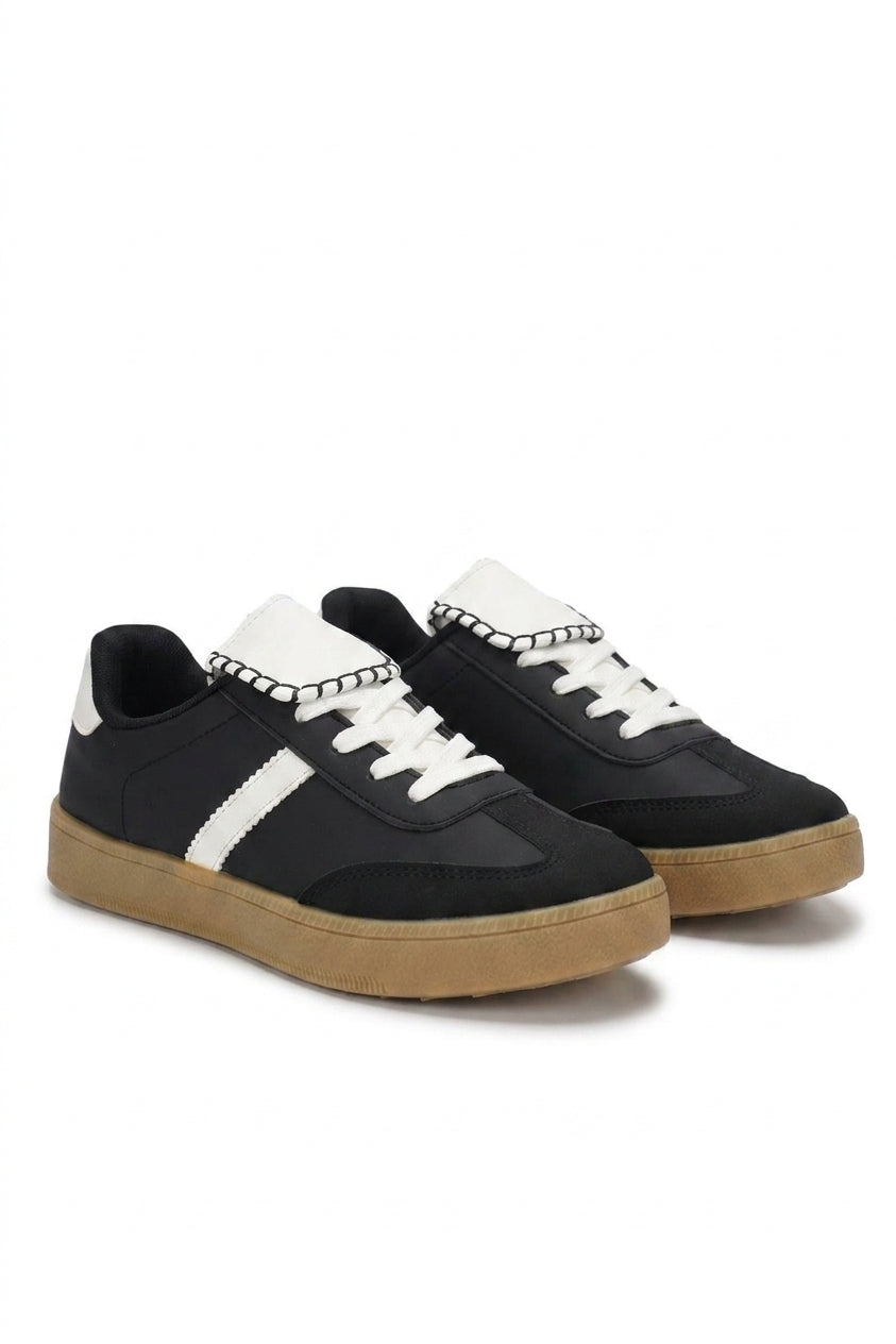 Rosalie Lace Up Low Top Trainers - Wine_wb