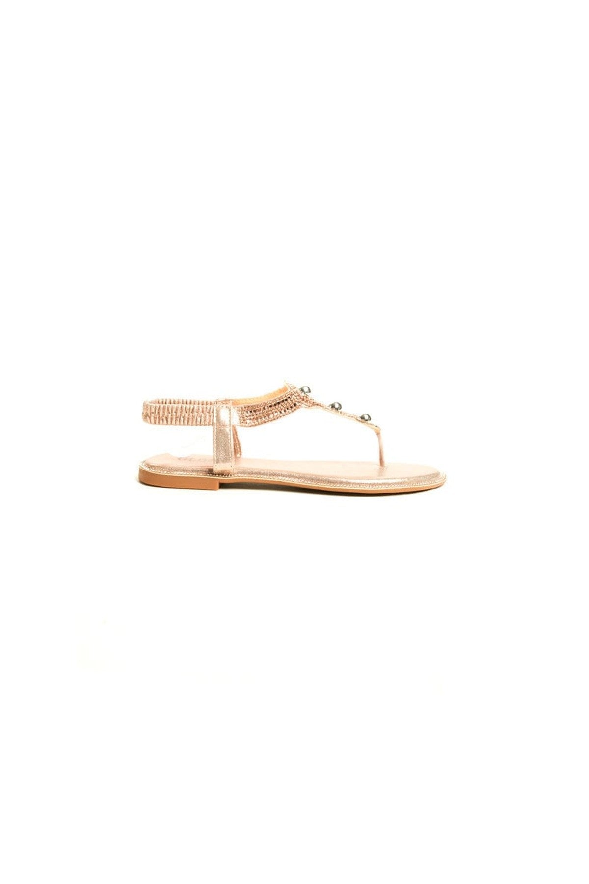 Orlagh Diamante Embellished Sandals - Rose Gold