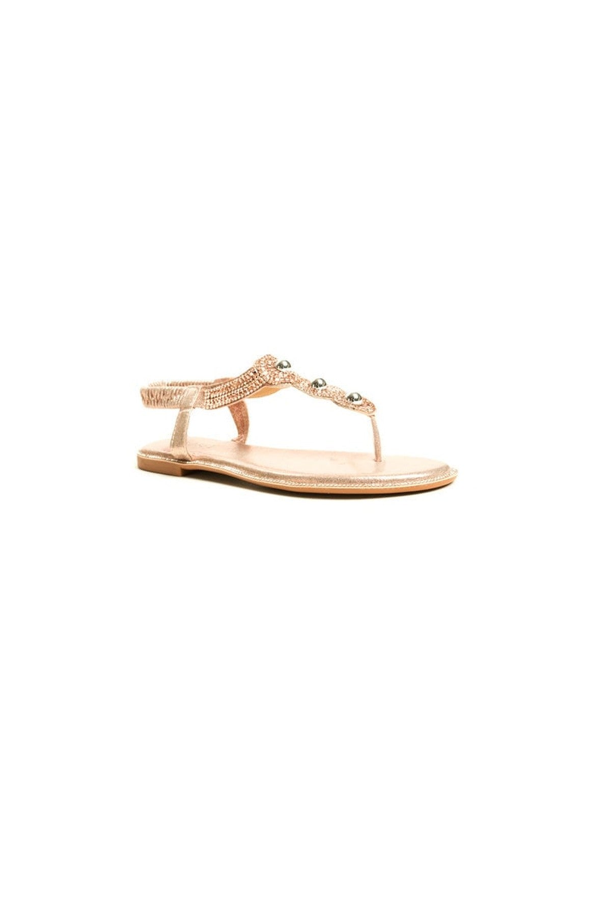Orlagh Diamante Embellished Sandals - Rose Gold
