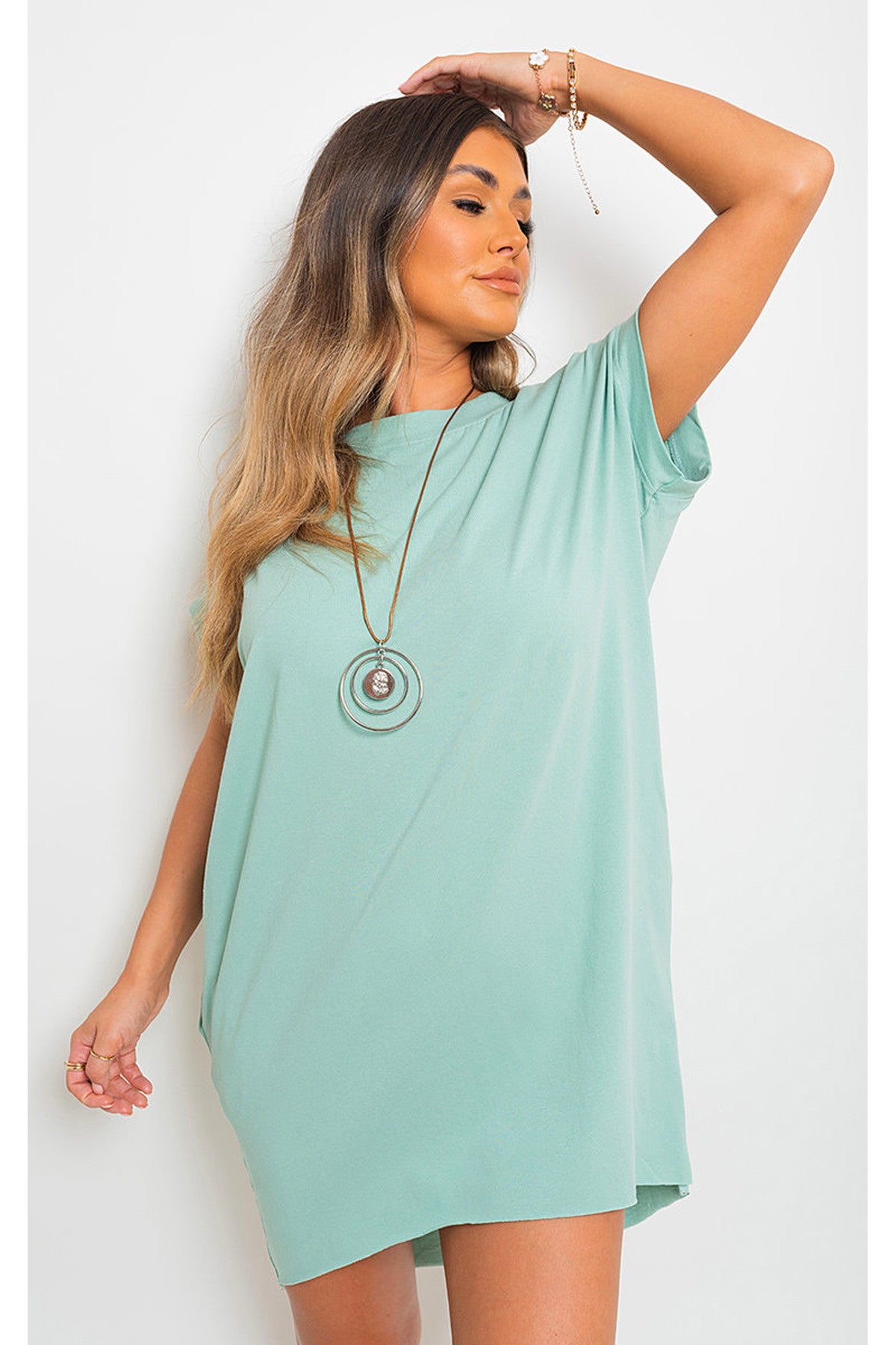 Esme Short Sleeve With Front Pockets Top - Sage