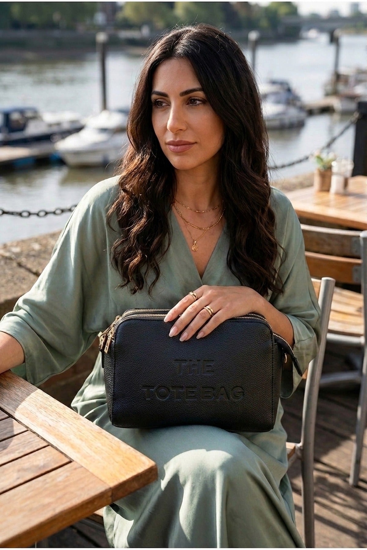 Saoirse Pebbled Faux Leather Camera Bag - Black