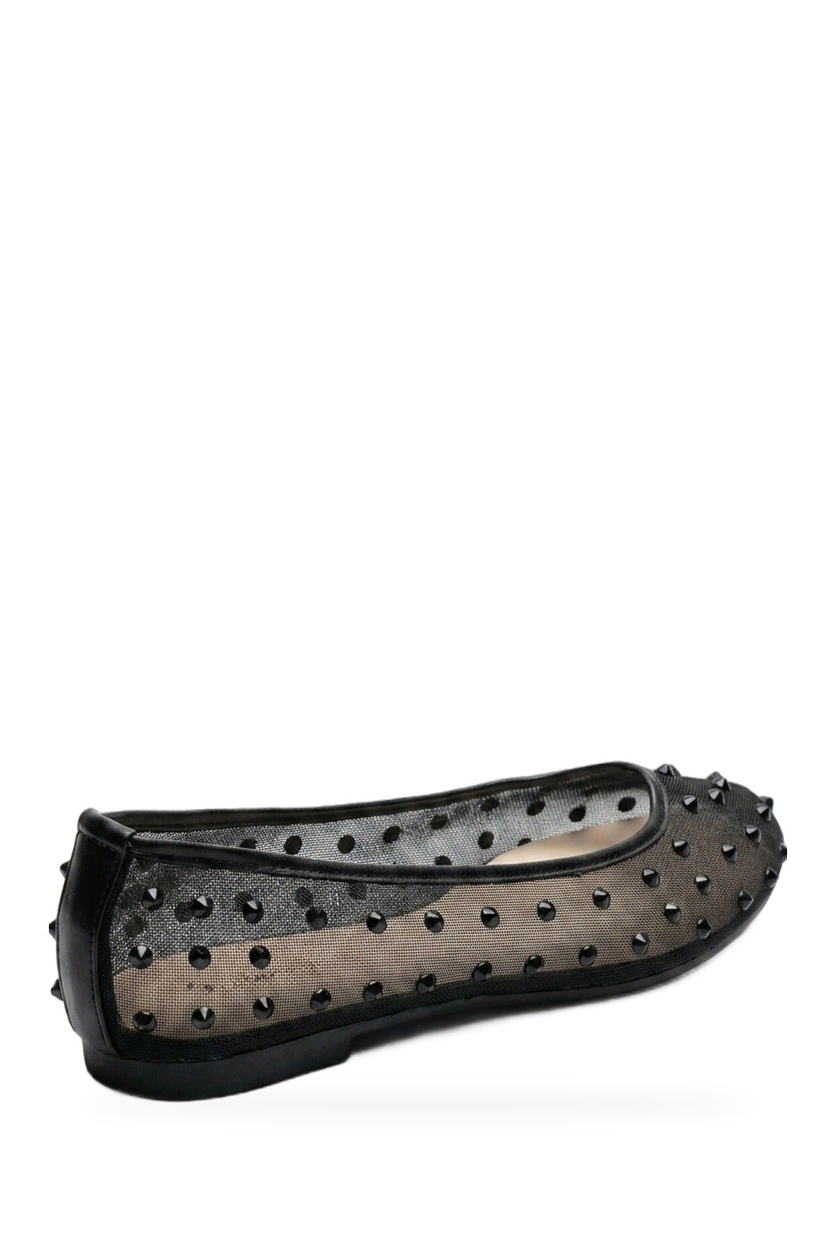 Saoirse Sheer Embellished Ballet Flats - Black
