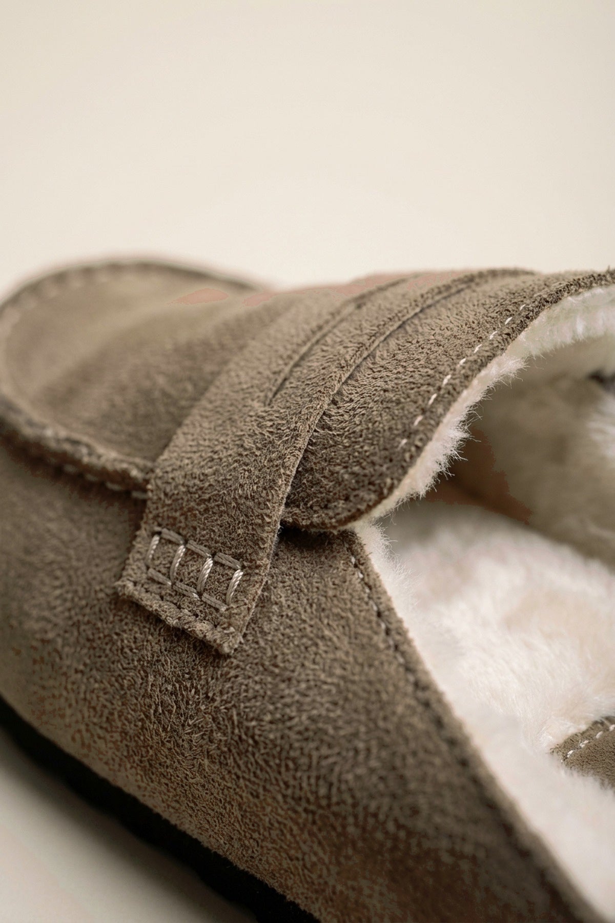 Nuala Faux Suede Fur Lined Mules - Camel