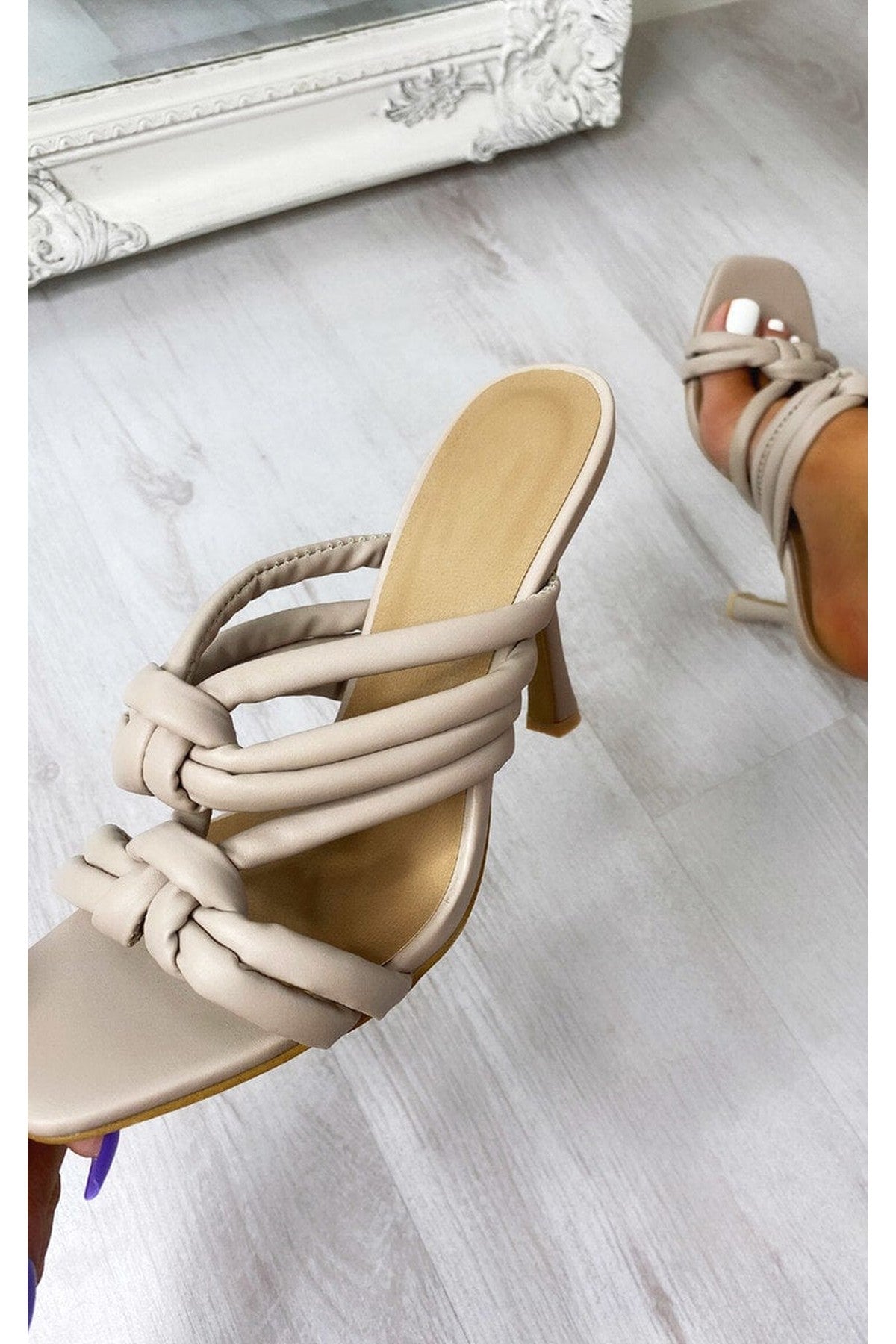 Shradha Strappy Heels - Nude