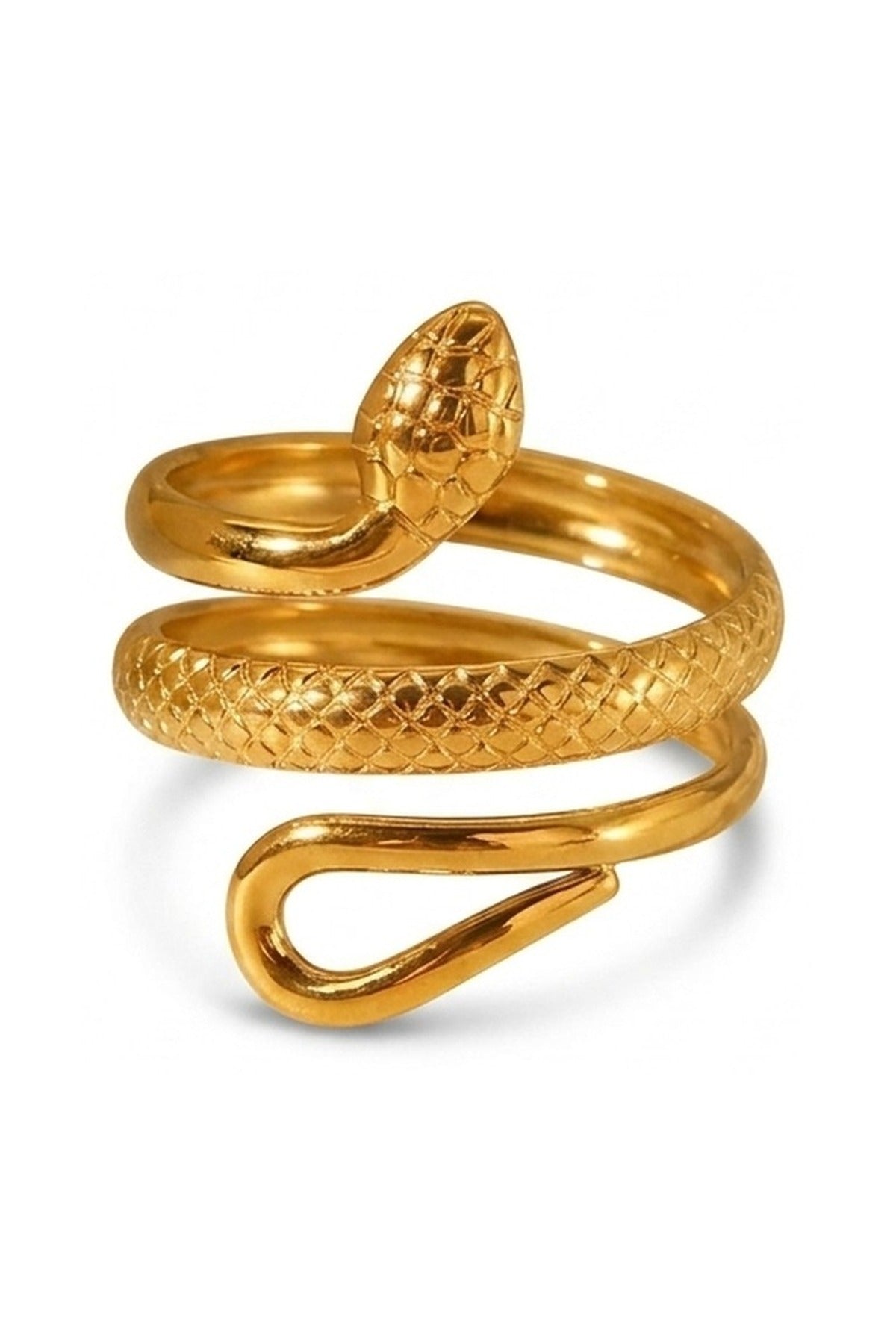 Constance Slither Snake Design Ring - Gold_wb