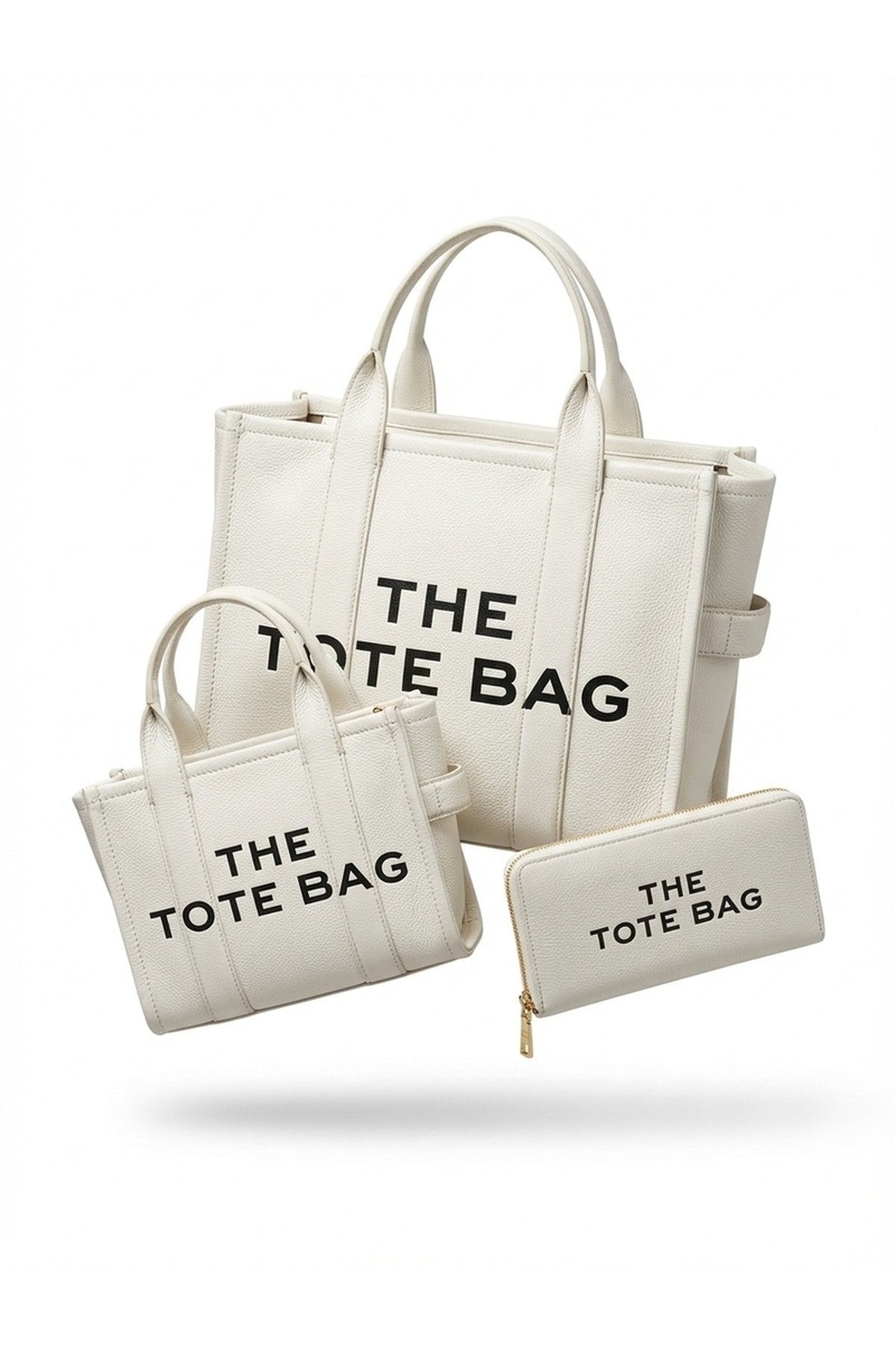Sophia Tote Bag Set - White