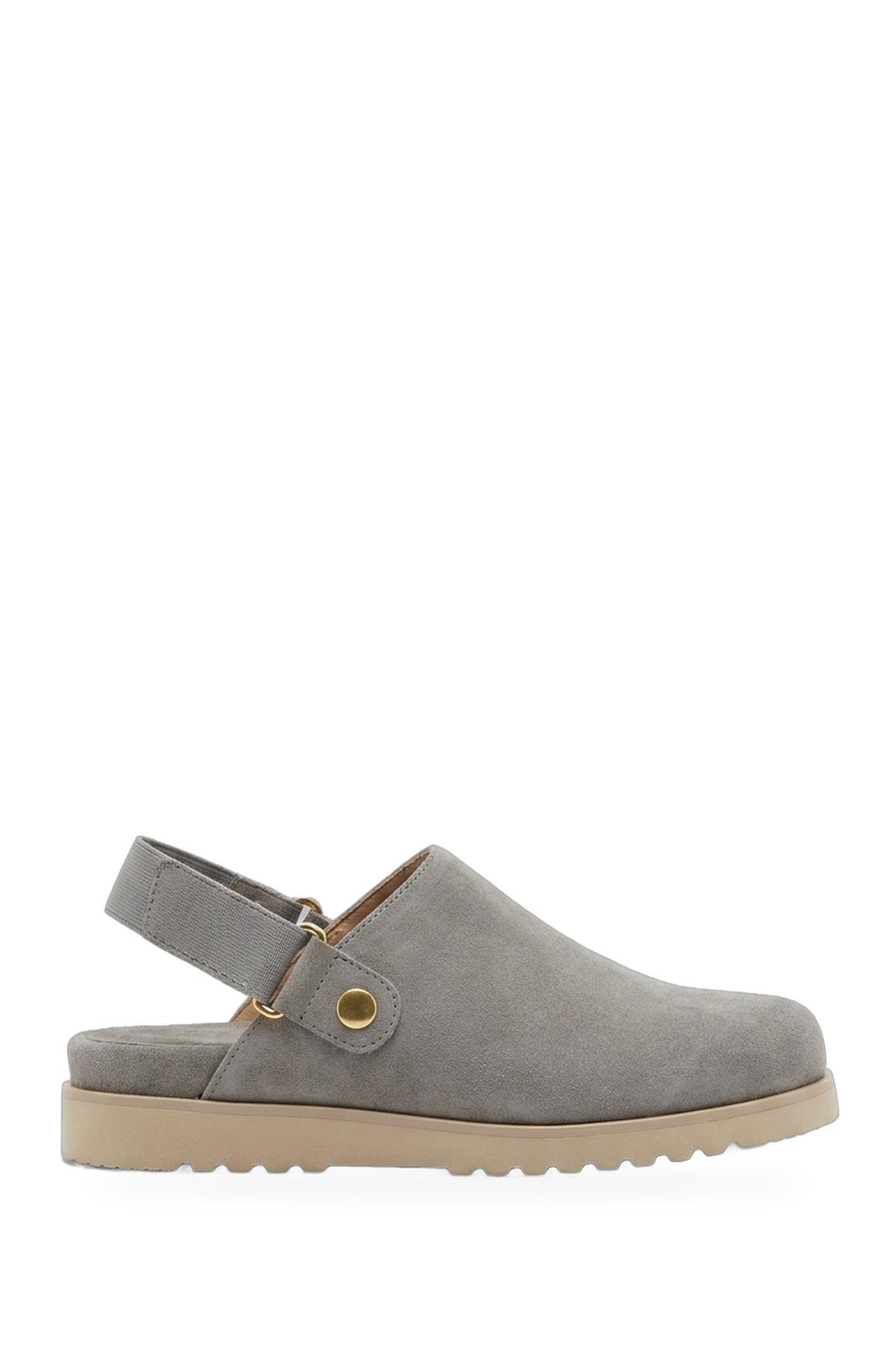 Tara Suede Convertible Slingback Clogs - Grey