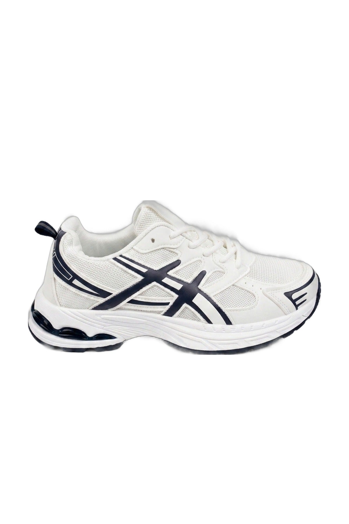 Constance Mixed Media Panelled Trainers - White_wb