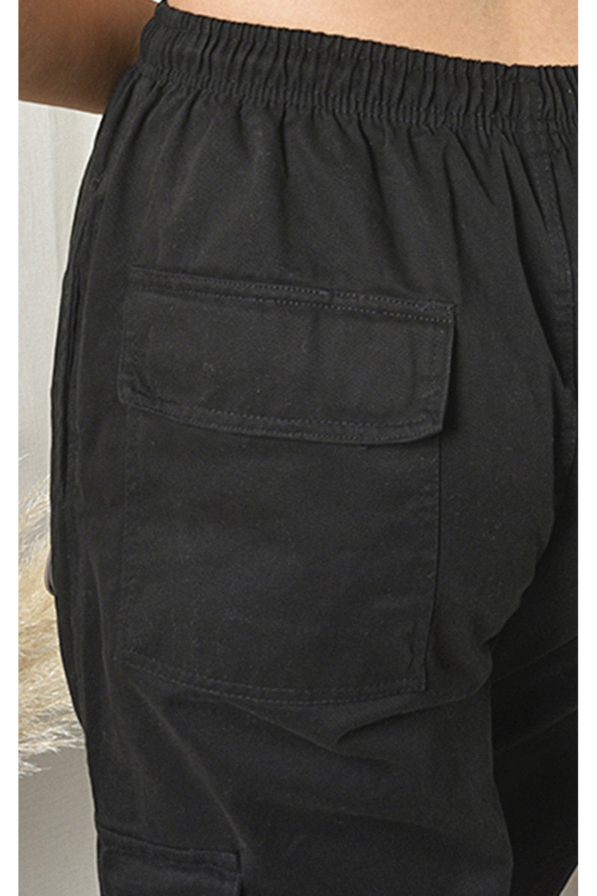 Xanthe Pocket Cargo Trousers - Black