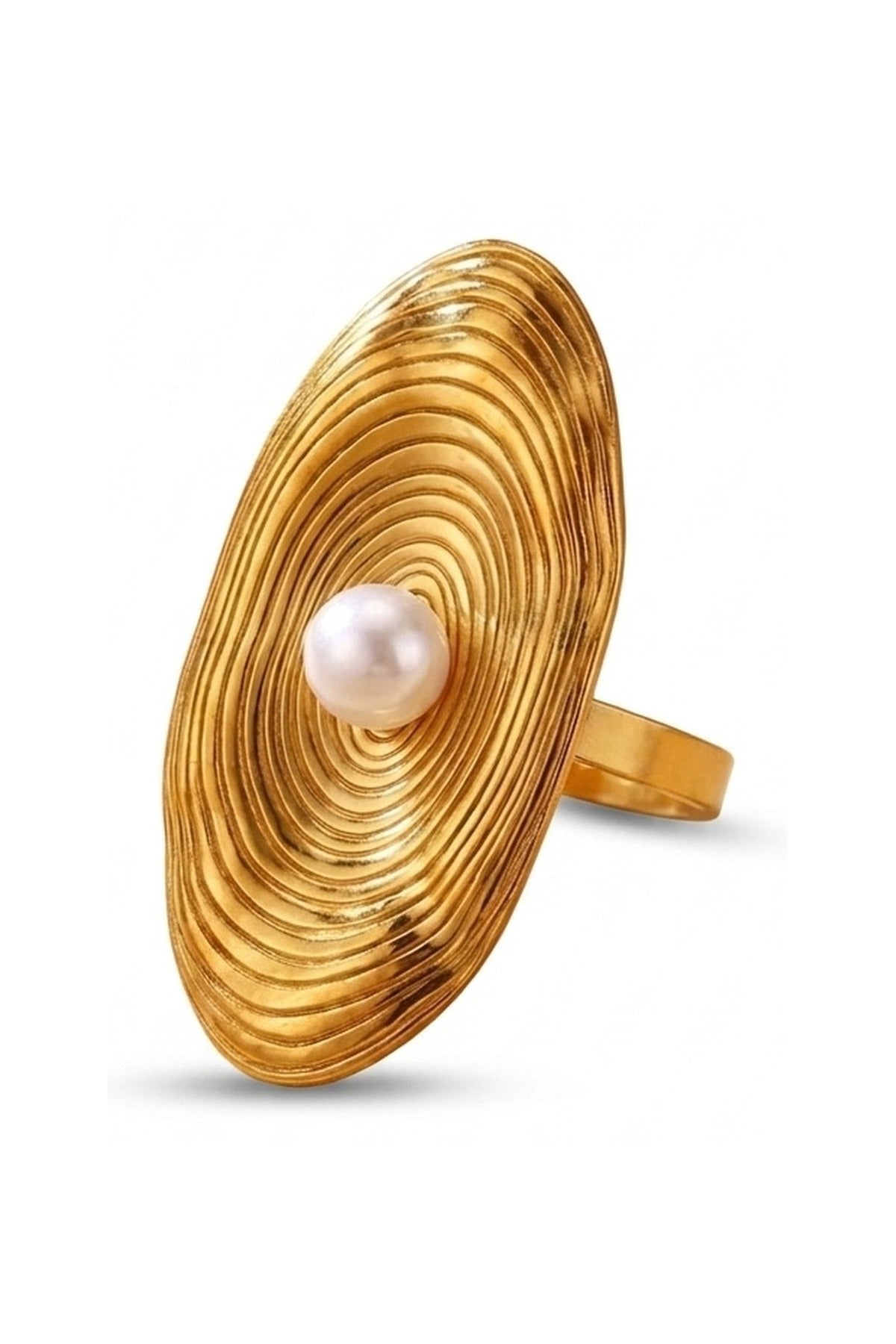 Verai Minimalist Oval Ring - Gold_wb