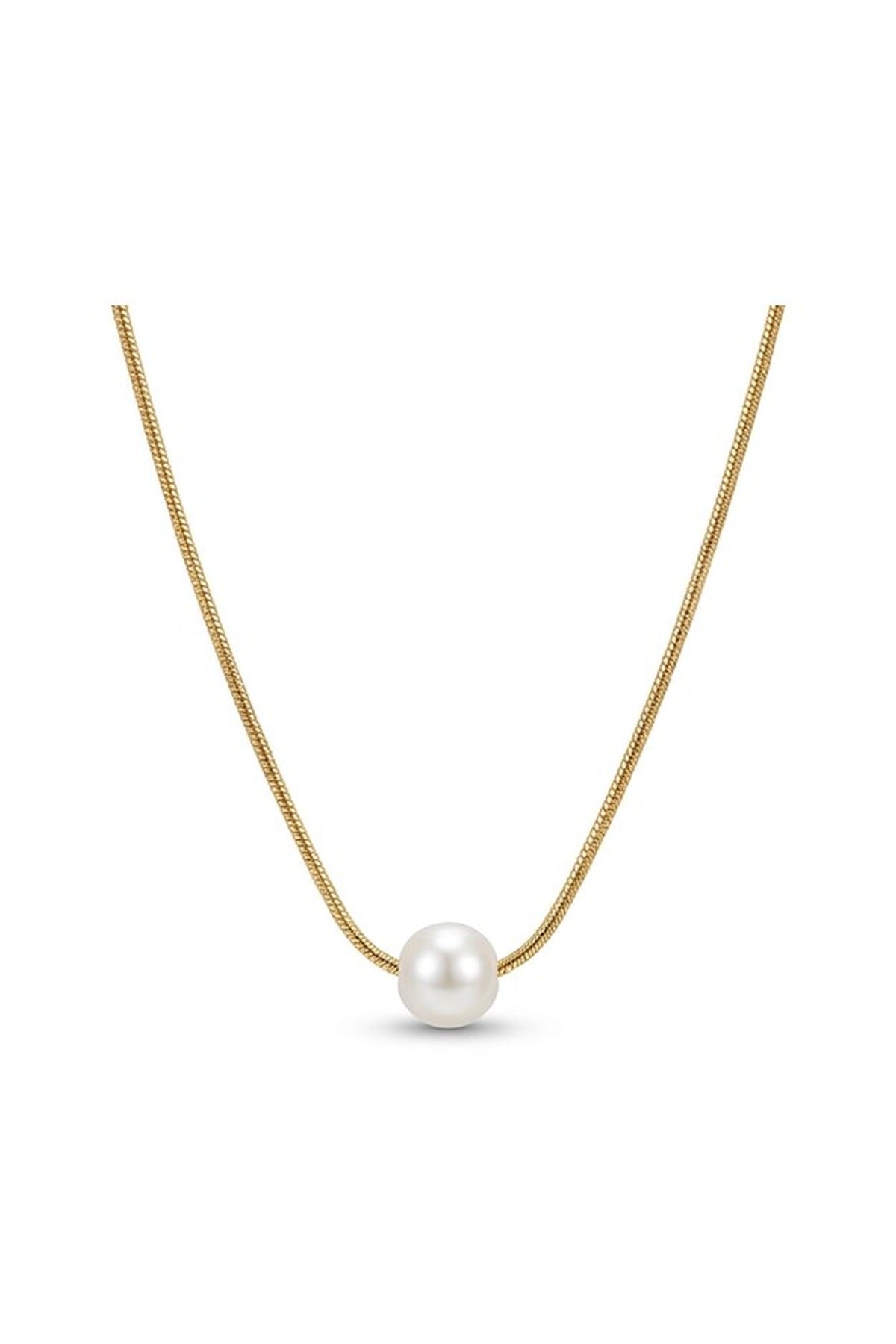 Zakia Minimalist Pearl Necklace - Cream_wb